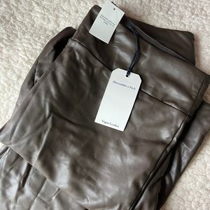 Abercrombie Faux Brown Leather Leggings